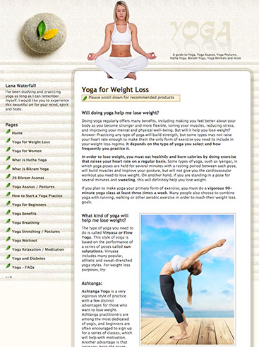 Creative365 web site design yoga los angeles