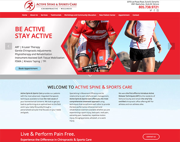 Creative365 medical website design